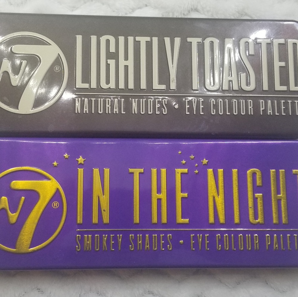 Two W7 Eyeshadow Palettes In Metal Tins